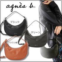 国内即発【agnes b.】WAS34A レザー シルバーファスナーバッグ