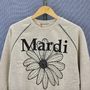 Mardi Mercredi トップスその他 ●Mardi Mercredi●SWEATSHIRT RAGLAN FLOWERMARDI_OATMEAL BL(2)