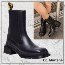 【Dr,martens】ユニセックス スクエアトゥ チェルシーブーツ 黒