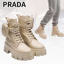 PRADA*ファーストクラスの逸品*モノリスレザー Re-Nylon ブーツ