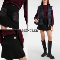 レディース*Moncler*ミディスカート ブラック ナイロンポケット