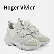 【Roger Vivier】Viv' Run 装飾スニーカー グレー ローカット