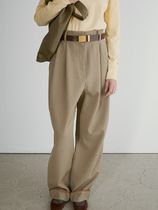 [RECTO] / ☆ 24FW TUCKED DETAIL WIDE PANTS / LIGHT KHAKI