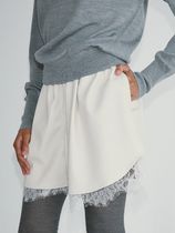 [RECTO] / ☆ 24FW GRETA FAUX LEATHER LACE TRIMMING SHORTS