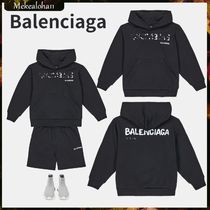 Balenciaga☆キッズ プリントコットンジャージーパーカー black