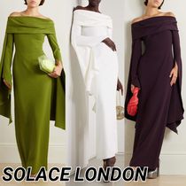 ◆SOLACE LONDON◆オフショルダー クレープ マキシドレス 送料込