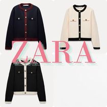 ZARA ゴールドボタン ニット カーディガン 1822/106