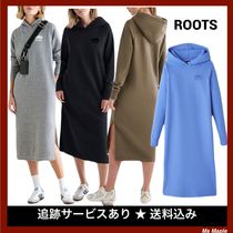 カジュアル☆オーガニックコットン【Roots】フード付ワンピース