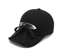 [Opening Project]24AW★Ribbon Tie Down Cap Black