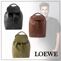 汎用性高い上質バッグ【LOEWE】Flamenco レザー バックパック