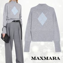 【MaxMara】GRIGIO カシミア ブレンド タートルネック セーター