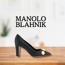 【MANOLO BLAHNIK】カーフスキンパンプス 9cmヒール AW24/25