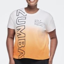 ズンバ Zumba Funscape High Low Crew Neck Top Orange You Hot