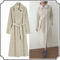 DT MaxMara MEDEOLA ベルテッドコート ロング  モヘア ウール