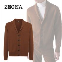 【ZEGNA】カシミア モヘア カーディガン ブラウン