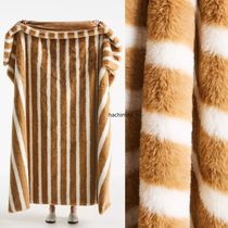 関税込み☆追跡あり☆Sophie Faux Fur Striped Throw Blanket