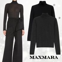 【MaxMara】2色 カシミヤ 後ジッパー タートルネック セーター