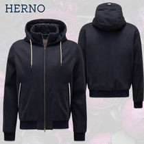 秋冬 ≪HERNO≫ ブルゾン アンスラサイト シルク＆カシミア混紡