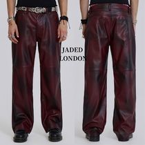 関税送料込【JADED LONDON】Oxblood Faux Leather Pants