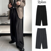 【2plan】Pauline Scratch Wide Slacks