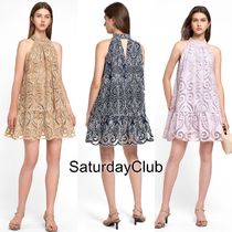 ☆SaturdayClub☆ ホルターネック カットワーク ワンピース