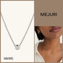 【MEJURI】 一粒ダイヤ ネックレス　14k WG