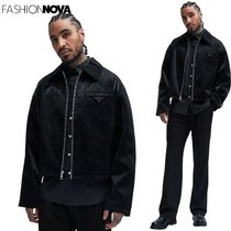 FASHION NOVA MEN フェイクレザージャケット 黒 スピード配送