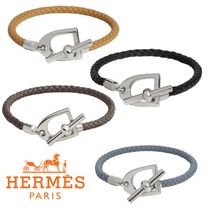 直営買付【HERMES】Etrier レザーブレスレット《エトリエ》