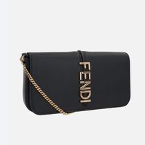 FENDI FENDIGRAPHY SMOOTH LEATHER WALLET ON CHAIN