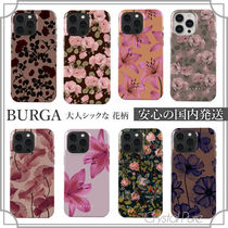 【BURGA】大人っぽい シックな 花柄 スマホ iPhoneケース 送関込