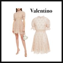 残りわずか！Valentino☆装飾付き ギャザー入り モヘア混 ミニ