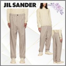 【Jil Sander】ベージュ リラックスフィット トラウザーズ