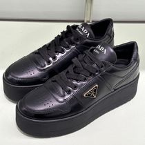 【PRADA】ダウンタウン ボールド レザー スニーカー/ Black