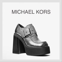 【MICHAEL KORS】Colby クラックル メタリック レザーローファー