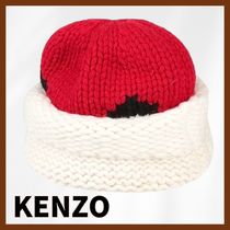 関税送料込【KENZO】帽子☆マルチカラー ニット素材 ベレー帽