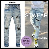 【STWEAR】 MAMBA UKドリル ダメージジーンズ 関税送料込