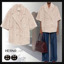 HERNO (ヘルノ) カーリーフェイクファーケープ 関送込・国内配送