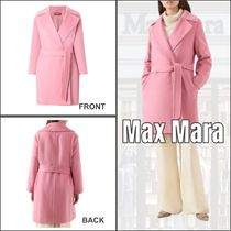 関税送料込【Max Mara Studio】ミディ コート ウール ピンク