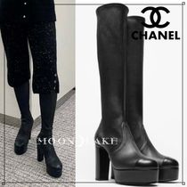 ≪24K★≫CHANEL ロングブーツ シンプル ヒール