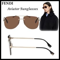 FENDI /  ゴールド Fendi Sky サングラス