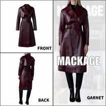 関税送料込【MACKAGE】マッカージュ トレンチコート レザー