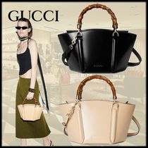 定番人気【GUCCI】スモールバンブーハンドルトート 全2色