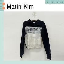 MATIN KIM ♥ MATIN SNOWFLAKE KNIT ZIP UP/追跡付