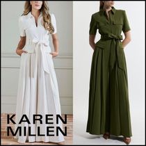 【KAREN MILLEN】送料関税なし！マキシ丈シャツジャンプスーツ