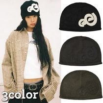 AEAE★韓国★人気★男女兼用★APPLIQUE SPIRAL LOGO BEANIE 3色