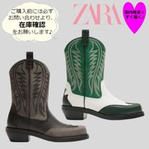 すぐ届く♪ZARA ステッチ入りラスティックブーツ　要在庫確認