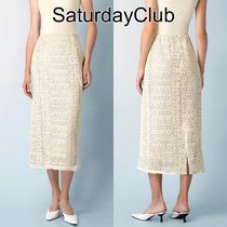 ☆SaturdayClub☆ オープンワークレース スカート