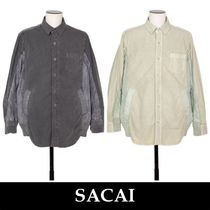 新作【SACAI】Garment Dye Rip Stop x Nylon Twill Shirt