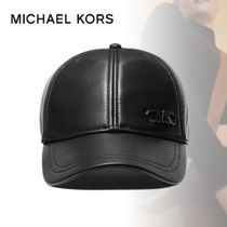 【Michael Kors】ユニセックス レザー ベースボール キャップ