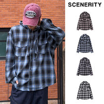 【SCENERITY】Detention Check Hooded Shirt